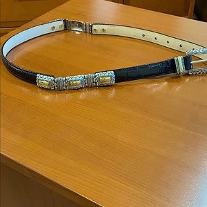 Brighton leather and metal belt